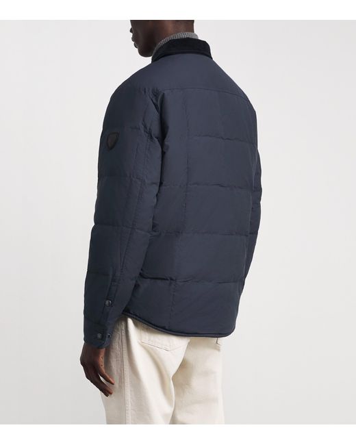 Polo Ralph Lauren Blue Cotton-Blend Hartland Down Shacket for men