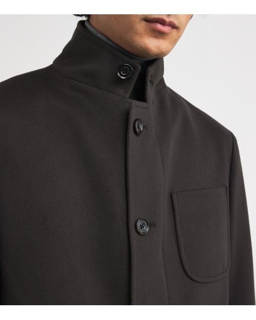 Corneliani Black Wool-Cashmere Hybrid Blazer for men
