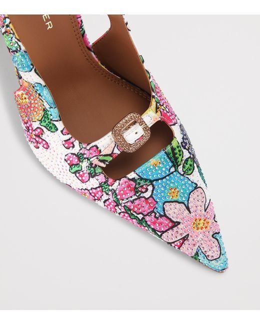 Kurt Geiger Pink Embellished Double-Buckle Pumps