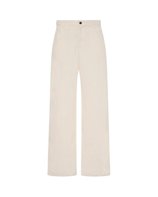 The Row White Eglitta Linen Wide-Leg Jeans