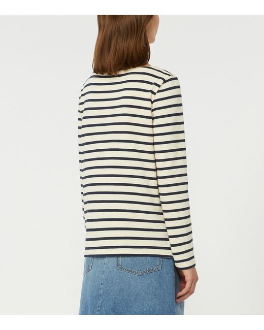 Weekend by Maxmara Black Cotton Stripe Sweater