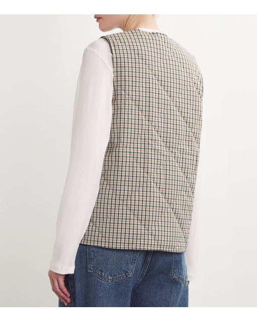 Barbour Brown Check Shelby Gilet
