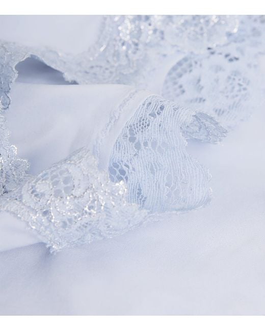 Skims White Fits Everybody Lace-Trim Cami And Shorts Set