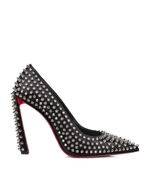 Christian Louboutin Black Condora Spikes Leather Pumps 100