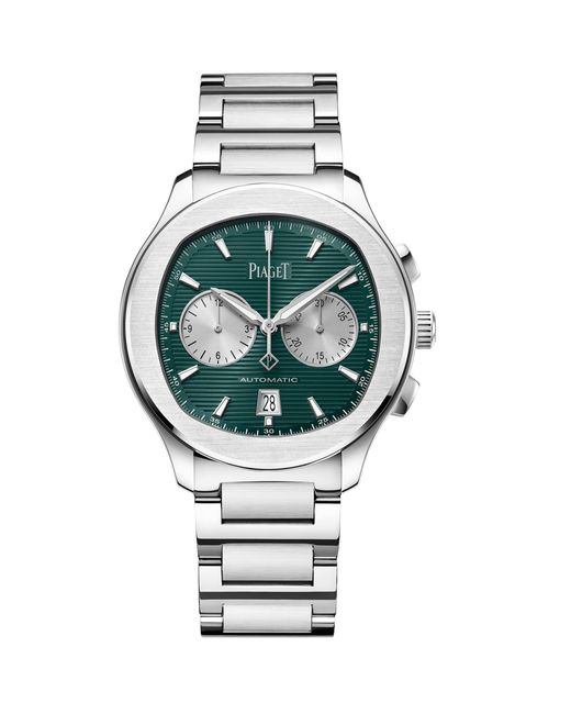 Piaget Gray Stainless Steel Polo Chronograph Watch