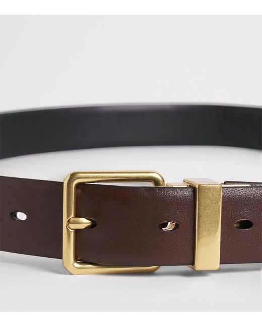ME+EM Black Leather Reversible Belt