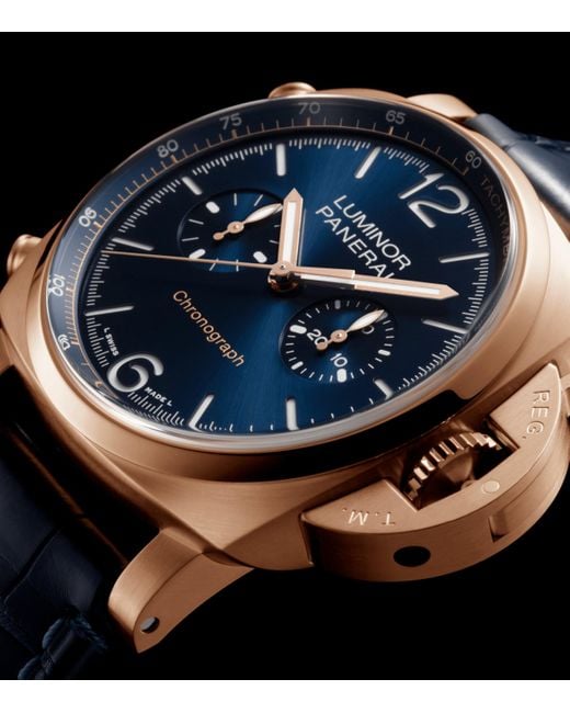 Panerai Blue Goldtech Luminor Chrono Watch for men
