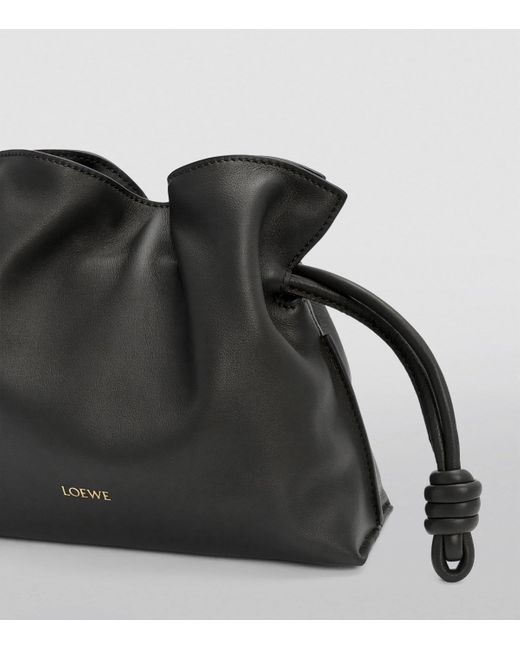 Loewe Black Mini Leather Flamenco Purse