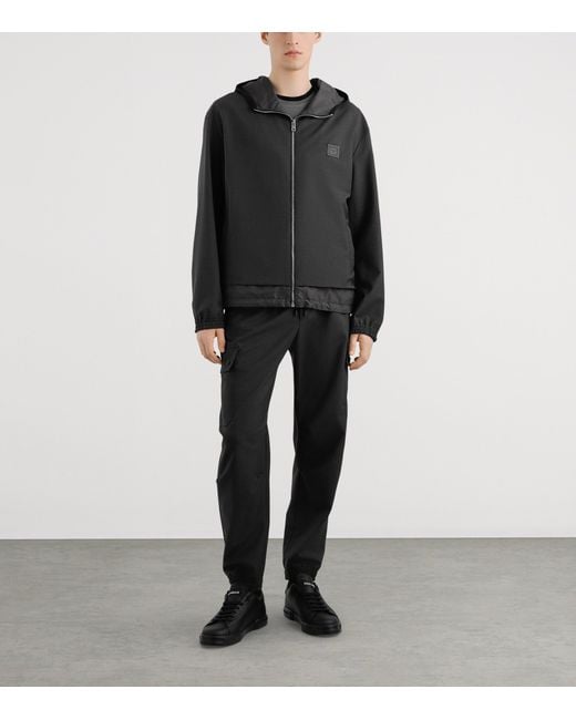 Dolce & Gabbana Black Wool-Blend Cargo Trousers for men