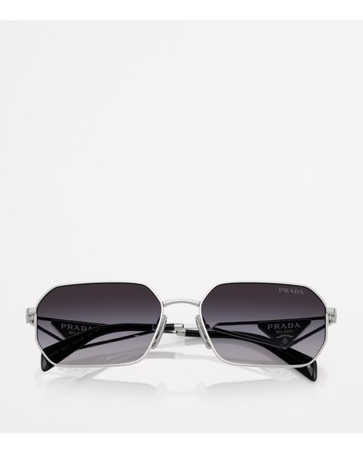 Prada Metallic Steel Pr A51S Sunglasses
