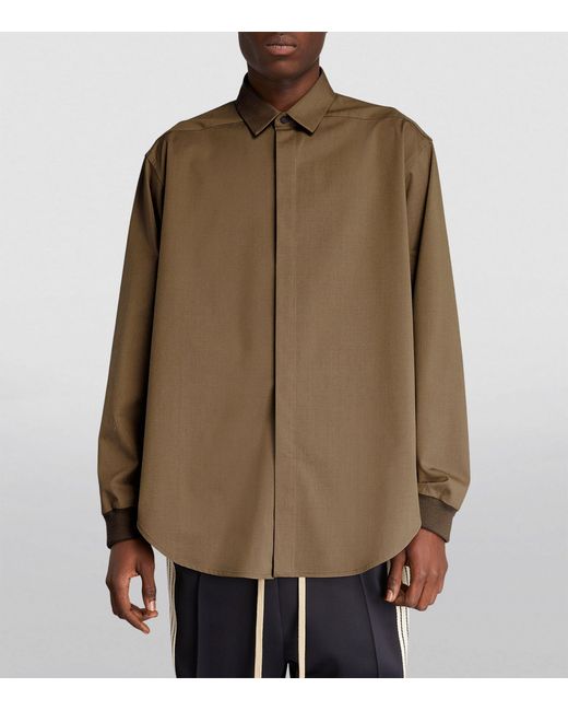 Fear Of God Brown Cotton-wool Shirt for men
