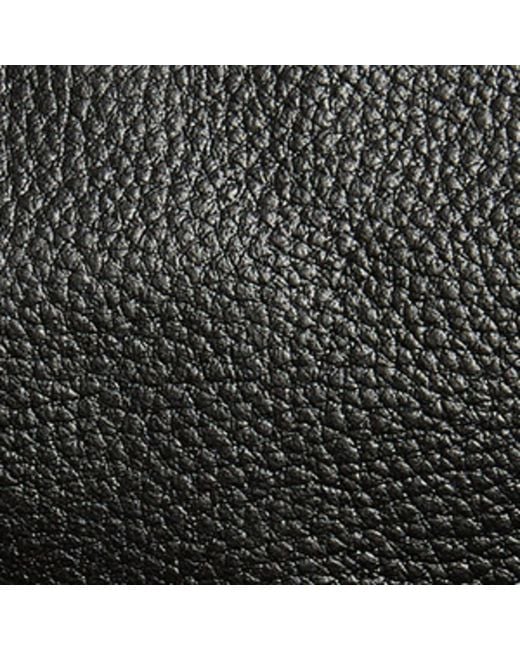 Barbour Black Leather Debossed Logo Wash Bag for men