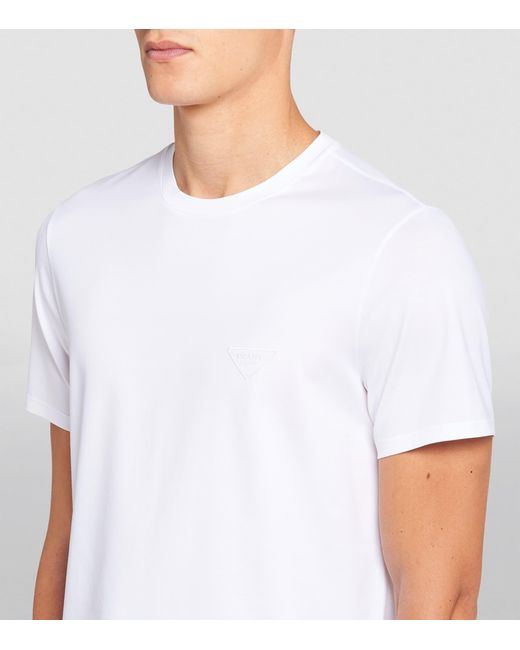 Prada White T-Shirt Round Neck for men