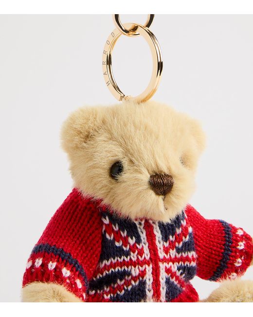 Harrods Red Union Jack Henry Bear Keyring