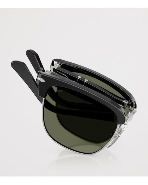 Persol Green Acetate Square Sunglasses
