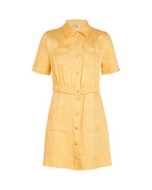 Sandro Yellow Short-sleeved Shirt Dress
