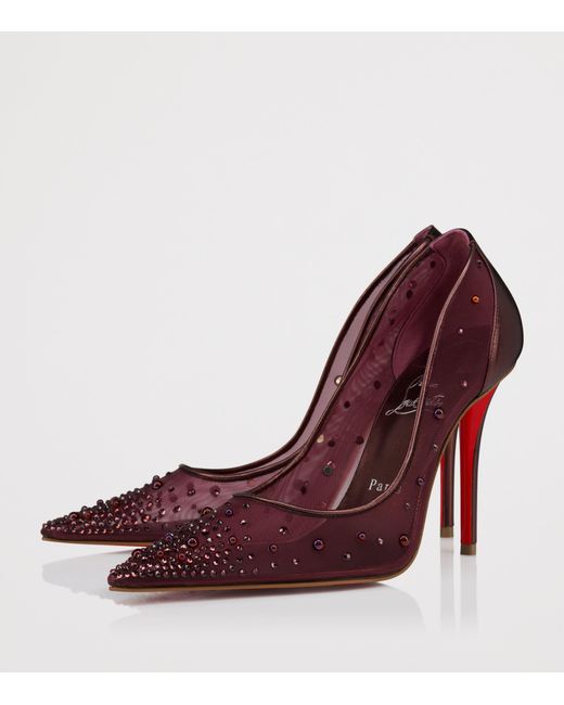 Christian Louboutin Purple Miss Z Degrastrass Perla Pumps 100