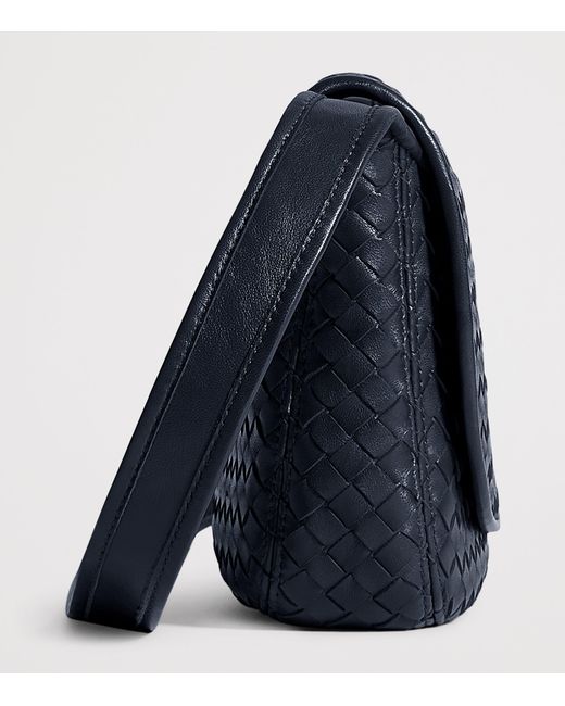 Bottega Veneta Blue Leather Veneto Messenger Bag for men
