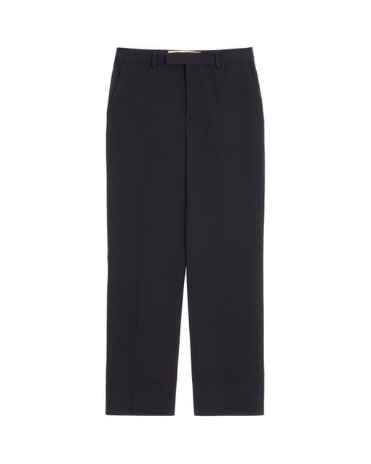 Valentino Garavani Blue Virgin Wool Straight Tailored Trousers for men