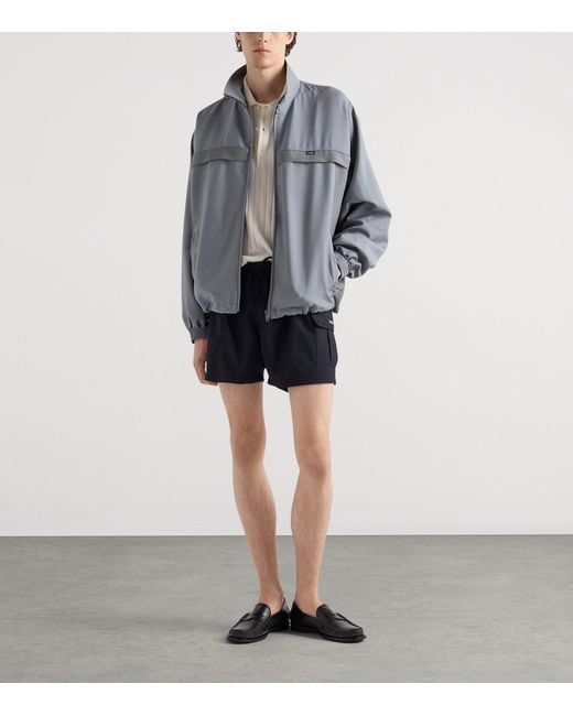 Prada Gray Virgin Wool-Mohair Jacket for men