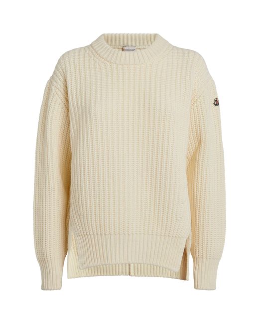 Moncler White Wool Sweater