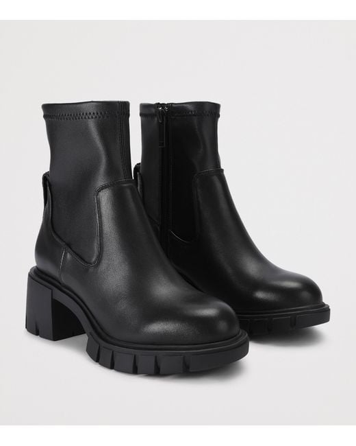 Kurt Geiger Black Leather Clarence Ankle Boots 60