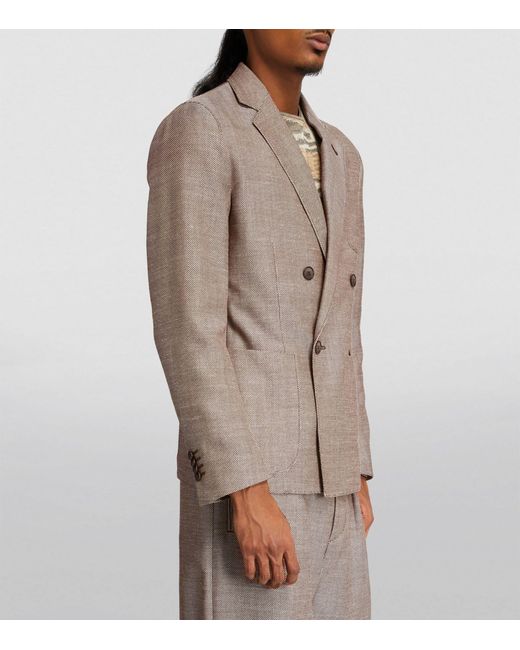 Giorgio Armani Brown Wool-blend Blazer for men