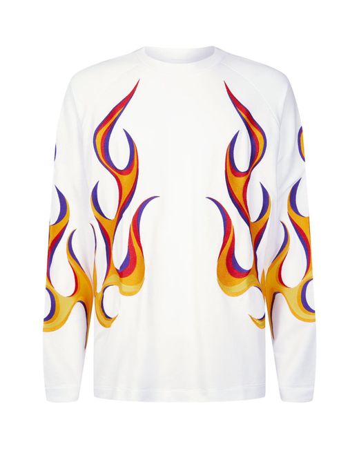 Etudes Studio White Desert Flaming Print Sweater for men