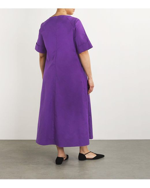 Marina Rinaldi Purple Cotton Poplin Dress