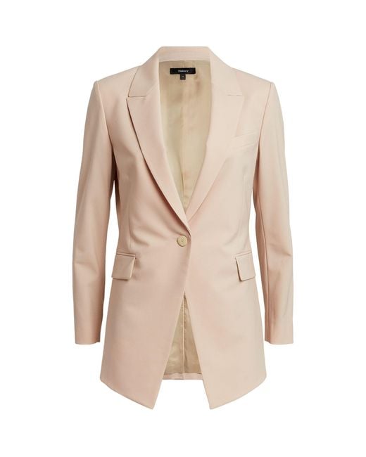 Theory Good Wool Etiennette Blazer in Natural | Lyst