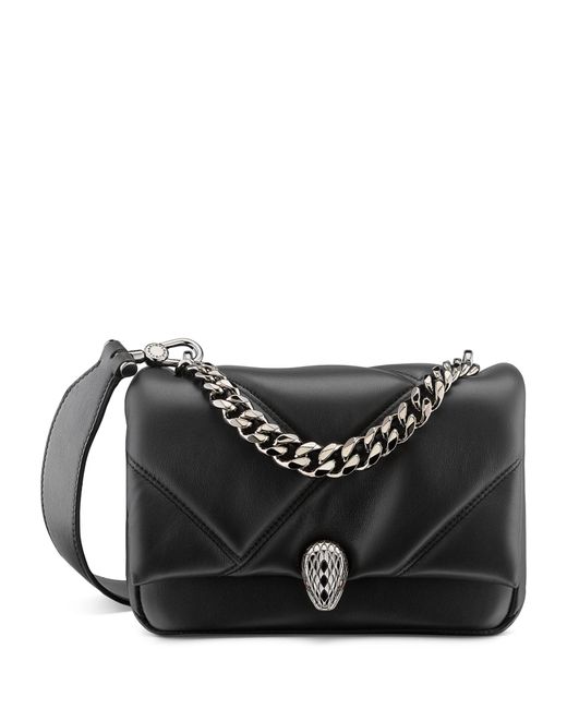 BVLGARI Black Serpenti Cabochon Maxi Chain Cross-body Bag