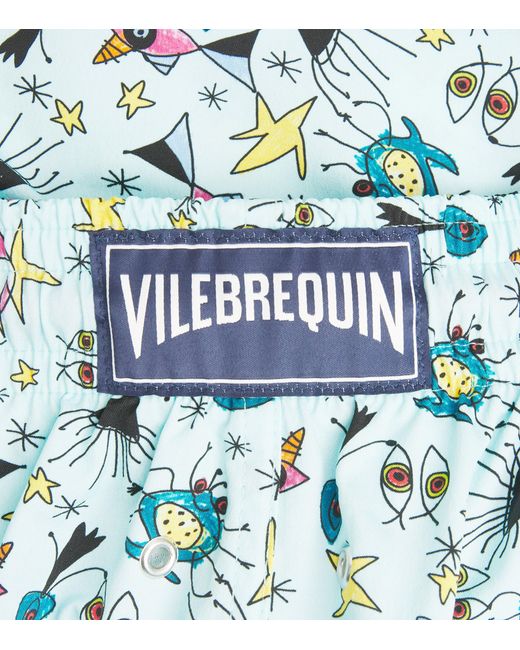 Vilebrequin Blue Printed Moorise Swim Shorts for men