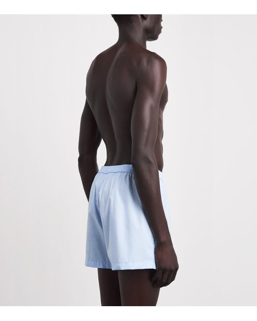 Tom Ford Blue Cotton Woven Boxers for men