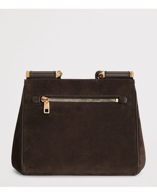 Dolce & Gabbana Black Suede My Sicily Top-Handle Bag