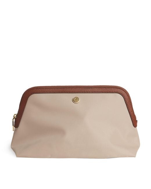 Harrods Brown Large Nylon Wash Bag