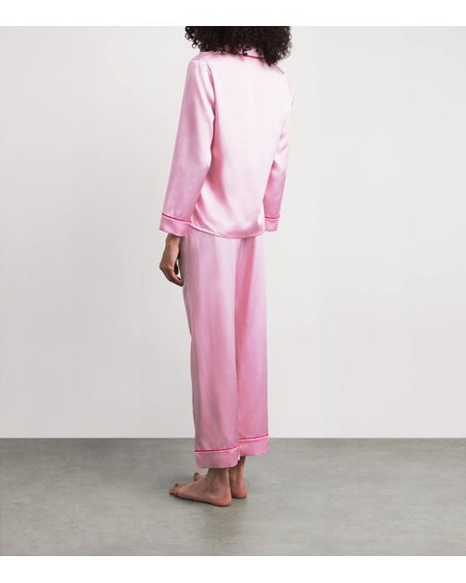 Manitu Pink Mulberry Silk Macaron Pyjamas