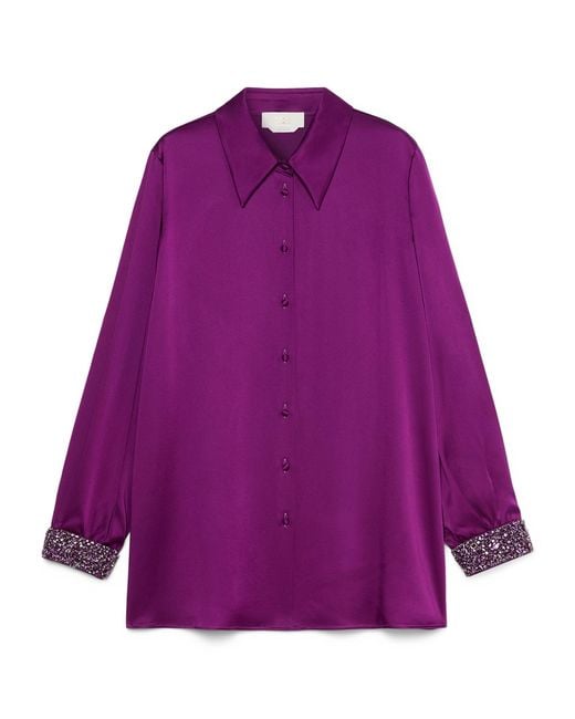 Marina Rinaldi Purple Embellished Shirt