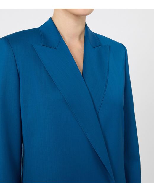 Max Mara Blue Virgin Wool Blazer
