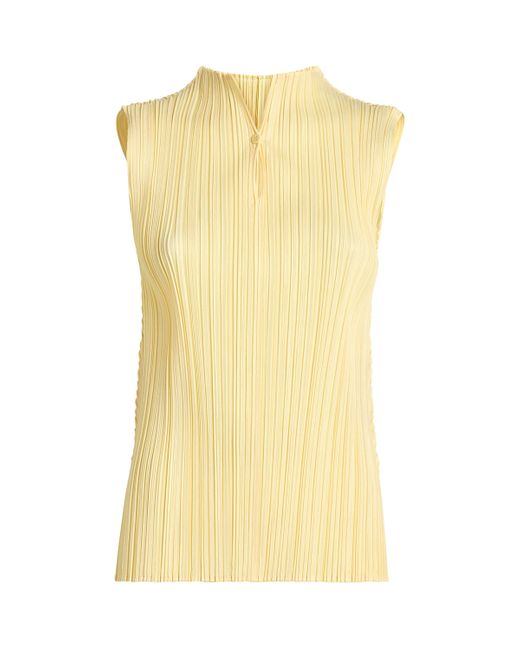 Pleats Please Issey Miyake Mellow Pleats Top in Yellow | Lyst Canada