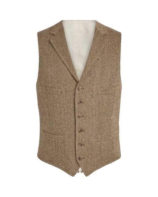 Polo Ralph Lauren Brown Wool-Blend Waistcoat for men
