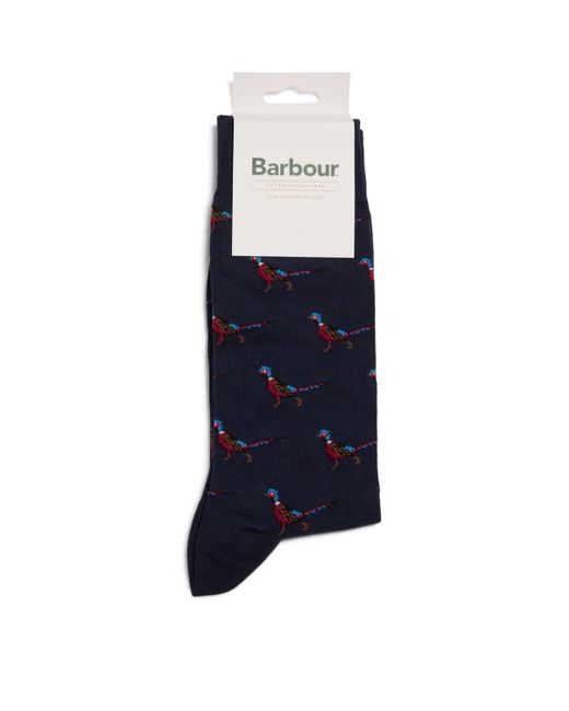 Barbour Blue Cotton-Blend Mavin Socks for men