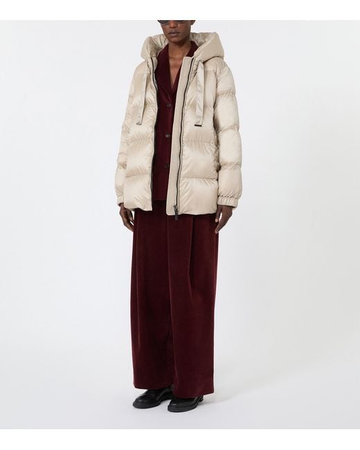 Max Mara Natural Down-Filled Quilted Coat