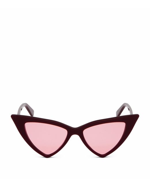 McQueen Pink Acetate Spike Sunglasses