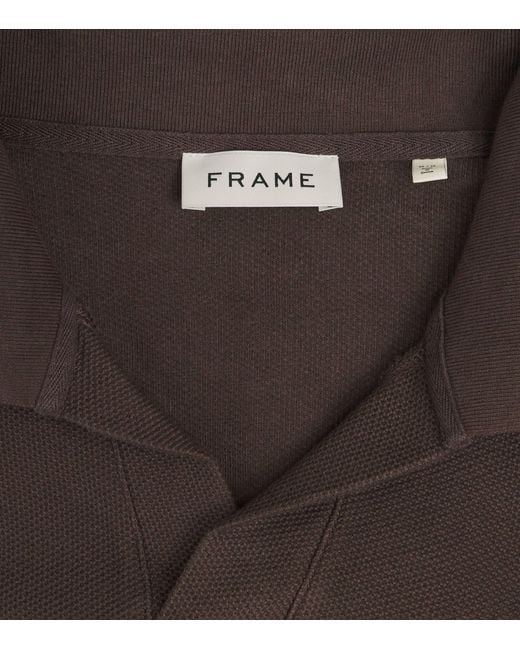 FRAME Black Cotton Polo Shirt for men