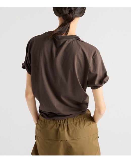 Prada Brown Cotton Jersey T-Shirt