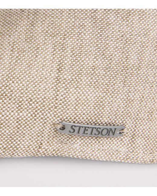 Stetson Natural Linen Texas Flat Cap for men