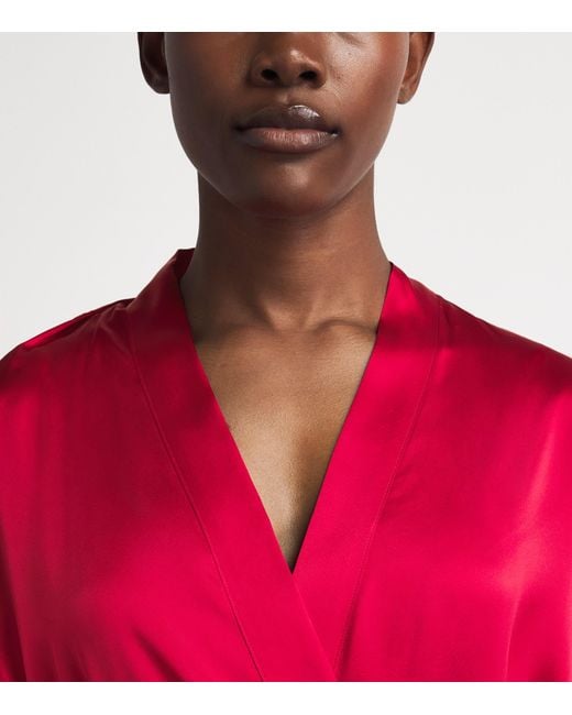 Simone Perele Red Silk-Blend Love Me Robe