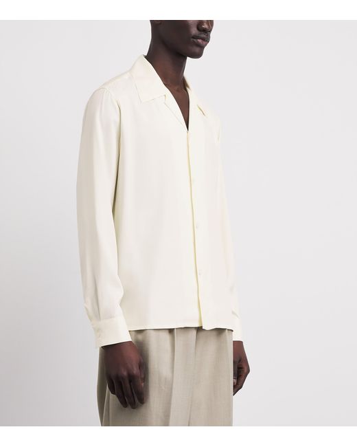 Sandro White Notched-Collar Shirt for men