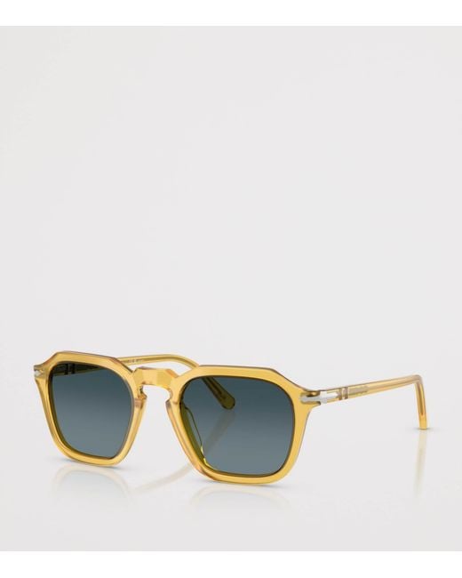 Persol Blue Acetate Square Sunglasses