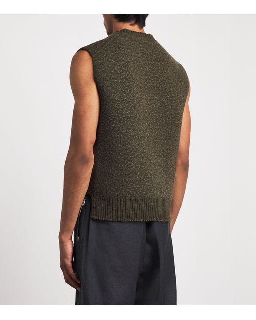 Craig Green Green Wool-Blend Sweater Vest for men